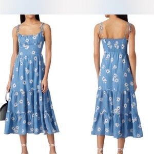 Reformation chelsea girl kealy midi daisy print dress